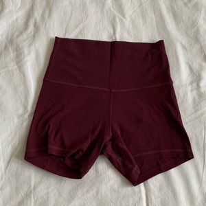 Lululemon 4" align shorts burgundy size 4